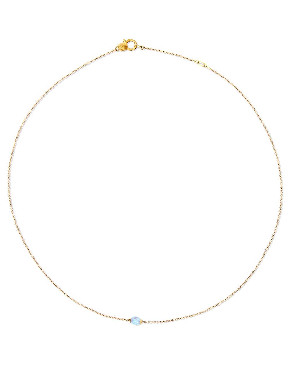 Nanis Collana "AZURE" in oro e acquamarina milk (corta) – Nanis Italian Jewels