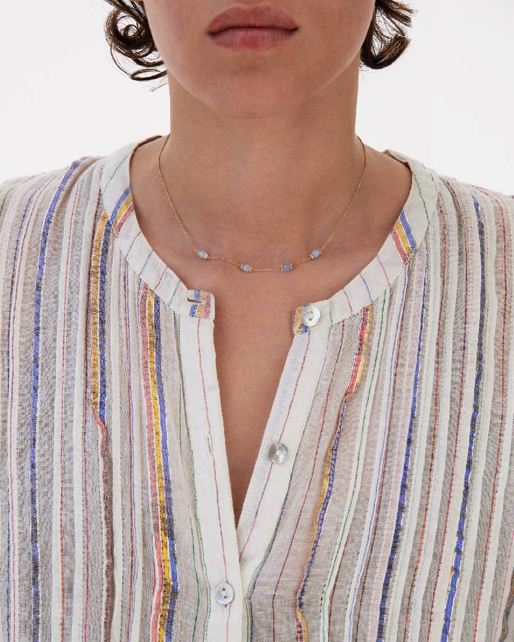 Nanis Collana "AZURE" In Oro E Acquamarina – Nanis Italian Jewels