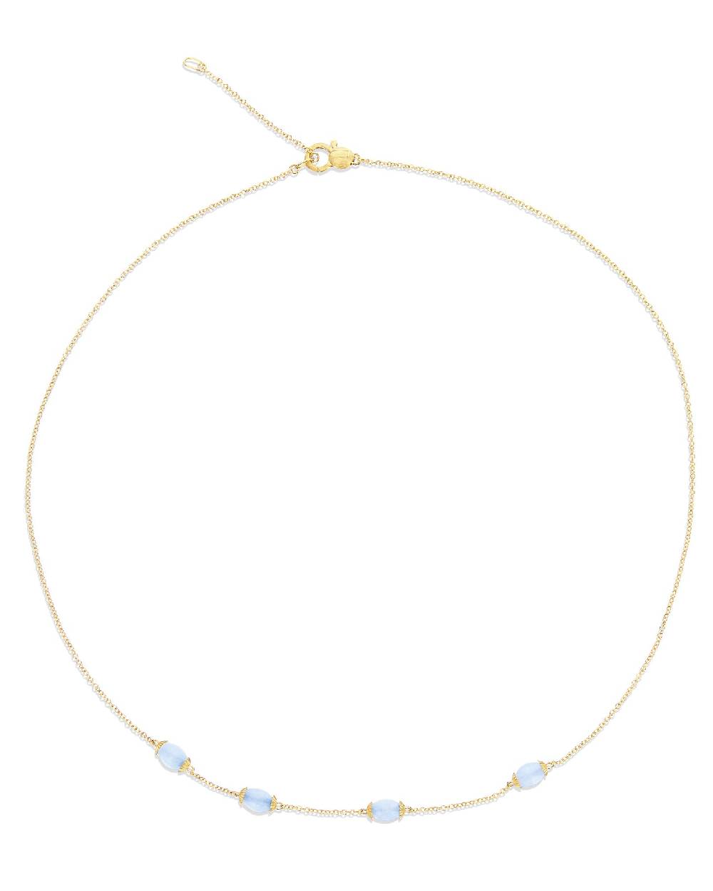 Nanis Collana "AZURE" in oro e acquamarina – Nanis Italian Jewels