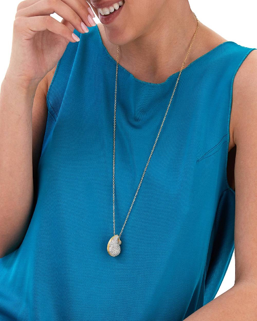 Nanis Collana "CASHMERE" Pendente Con Ciondolo In Oro E Diamanti – Nanis Italian Jewels