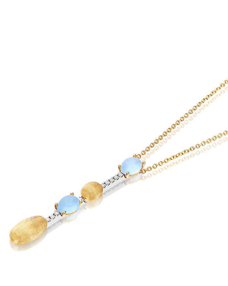 Nanis Collana "DANCING AZURE" Pendente Con Ciondolo In Oro, Barrette Di Diam – Nanis Italian Jewels