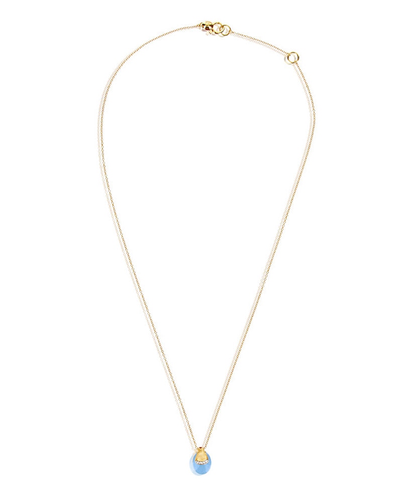 Nanis Collana "DANCING AZURE" Pendente Con Ciondolo In Oro, Diamanti E Acqua – Nanis Italian Jewels