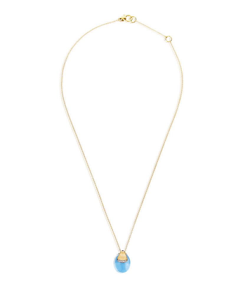 Nanis Collana "DANCING AZURE" Pendente Con Ciondolo In Oro, Diamanti E Acqua – Nanis Italian Jewels