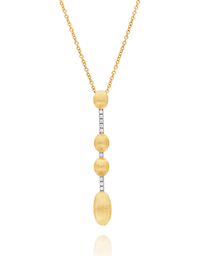 Nanis Collana "DANCING ÉLITE" con ciondolo contemporaneo in oro e diamanti – Nanis Italian Jewels
