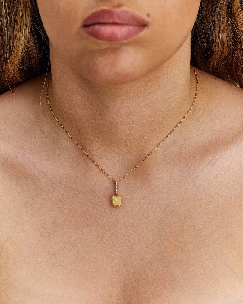 Nanis Collana "DANCING ÉLITE" Pendente Con Ciondolo In Oro E Barrette Di Dia – Nanis Italian Jewels