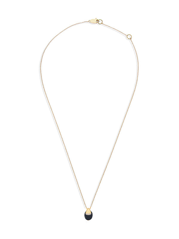Nanis Collana "DANCING MYSTERY BLACK" Pendente In Oro Con Boule In Onice Ner – Nanis Italian Jewels