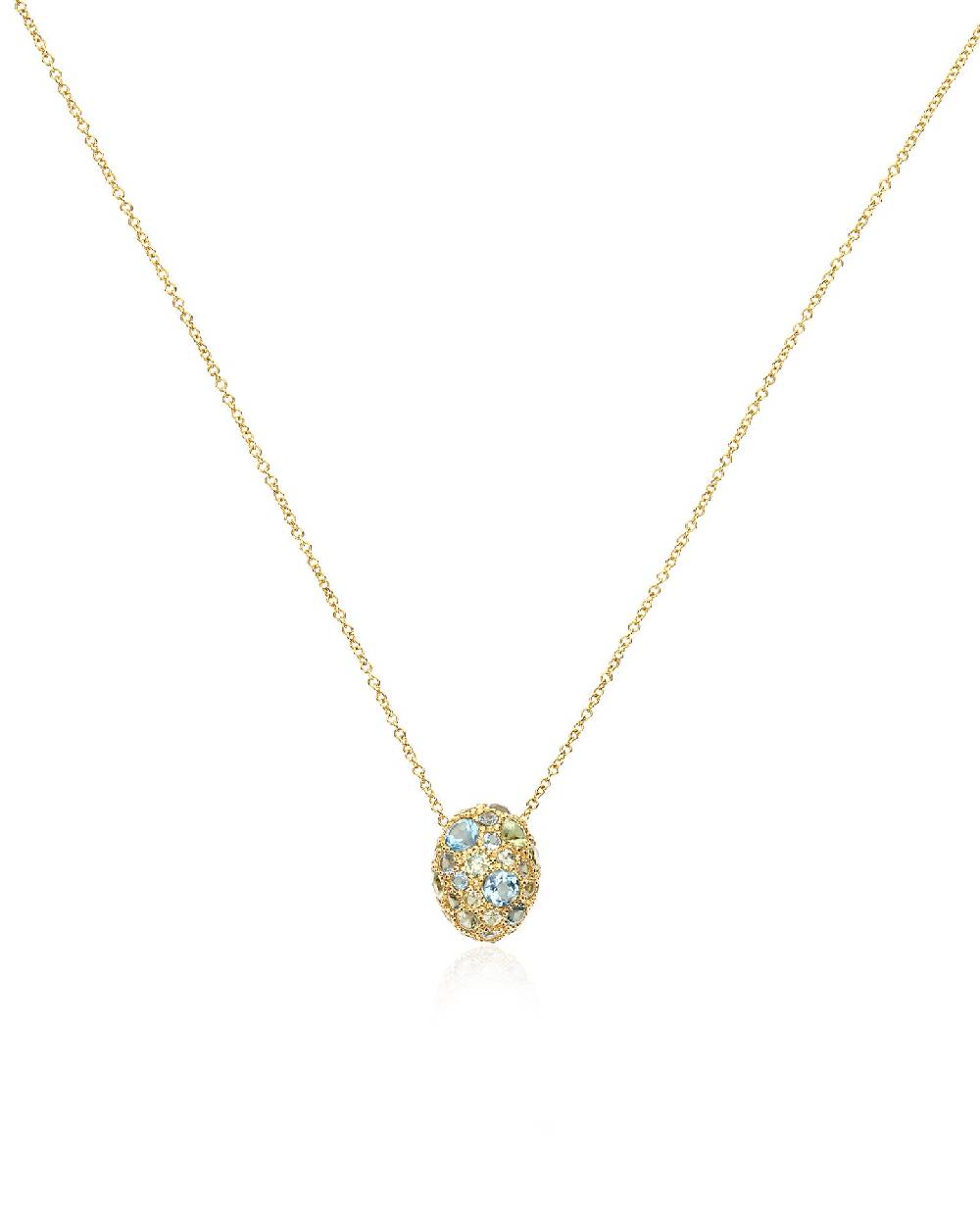Nanis Collana "DANCING REVERSE" Double Face In Oro, Diamanti Blu, Topazio Az – Nanis Italian Jewels