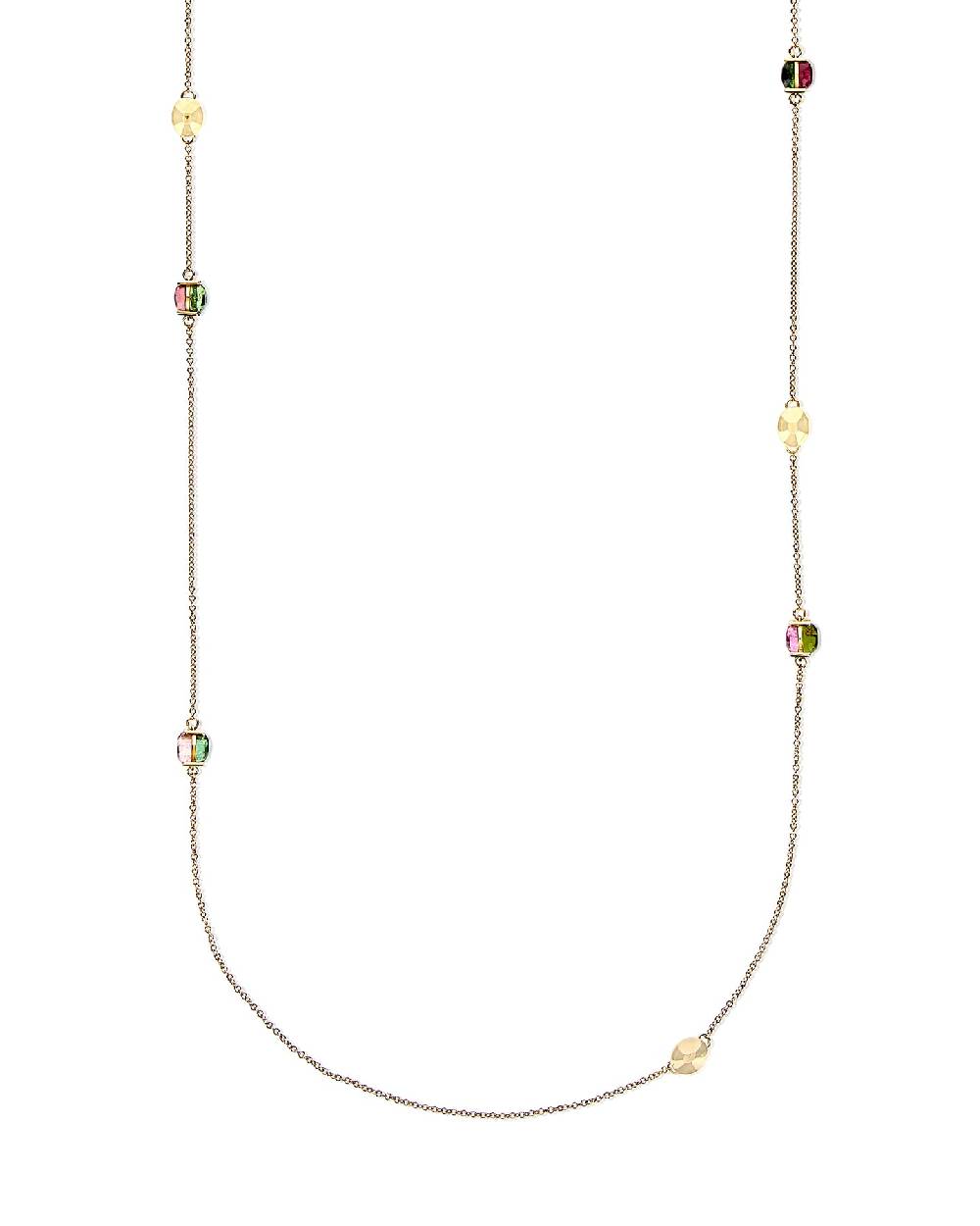 Nanis Collana "DANCING TOURMALINES" lunga in oro e tormaline colorate – Nanis Italian Jewels