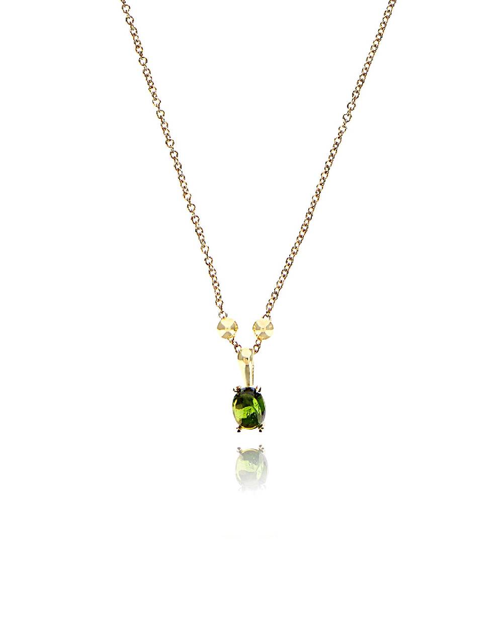 Nanis Collana "DANCING TOURMALINES" minimale con pendente in oro e tormalina – Nanis Italian Jewels