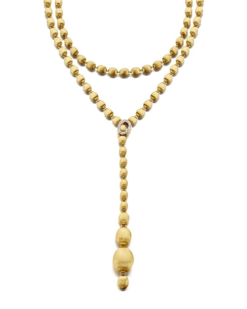 Nanis Collana iconica "IVY" convertibile con boules in oro incise a mano e d – Nanis Italian Jewels
