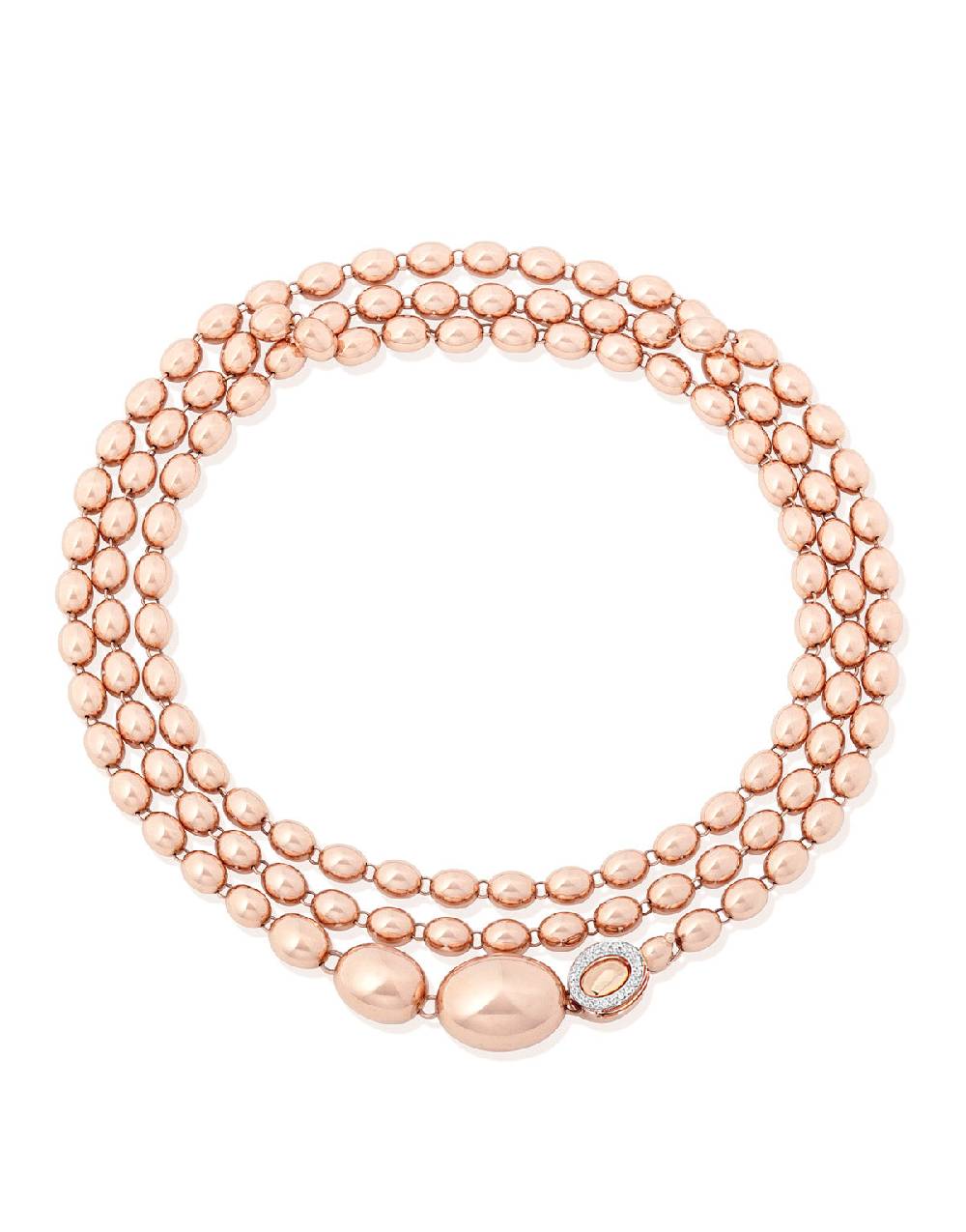 Nanis Collana Iconica "IVY" Convertibile Con Boules In Oro Rosa E Diamanti ( – Nanis Italian Jewels