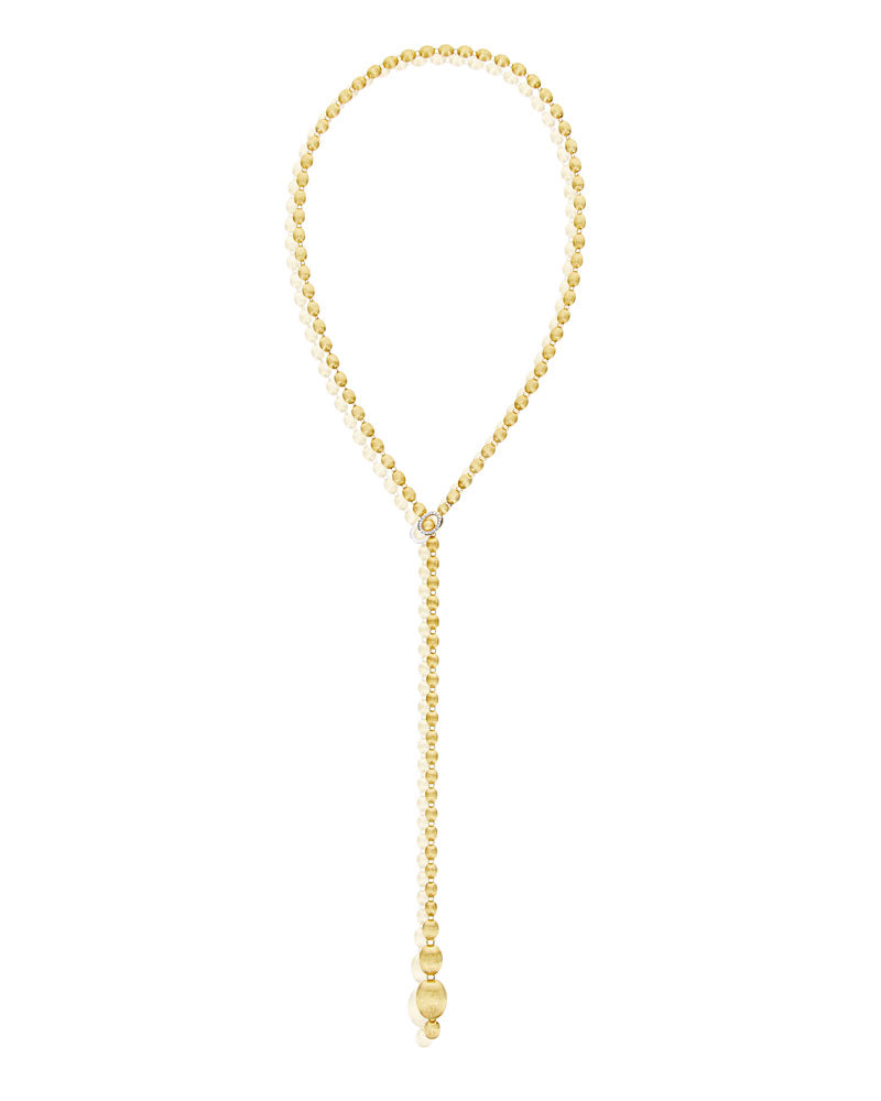 Nanis Collana Iconica "IVY" Convertibile Con Boules In Oro Incise A Mano E D – Nanis Italian Jewels