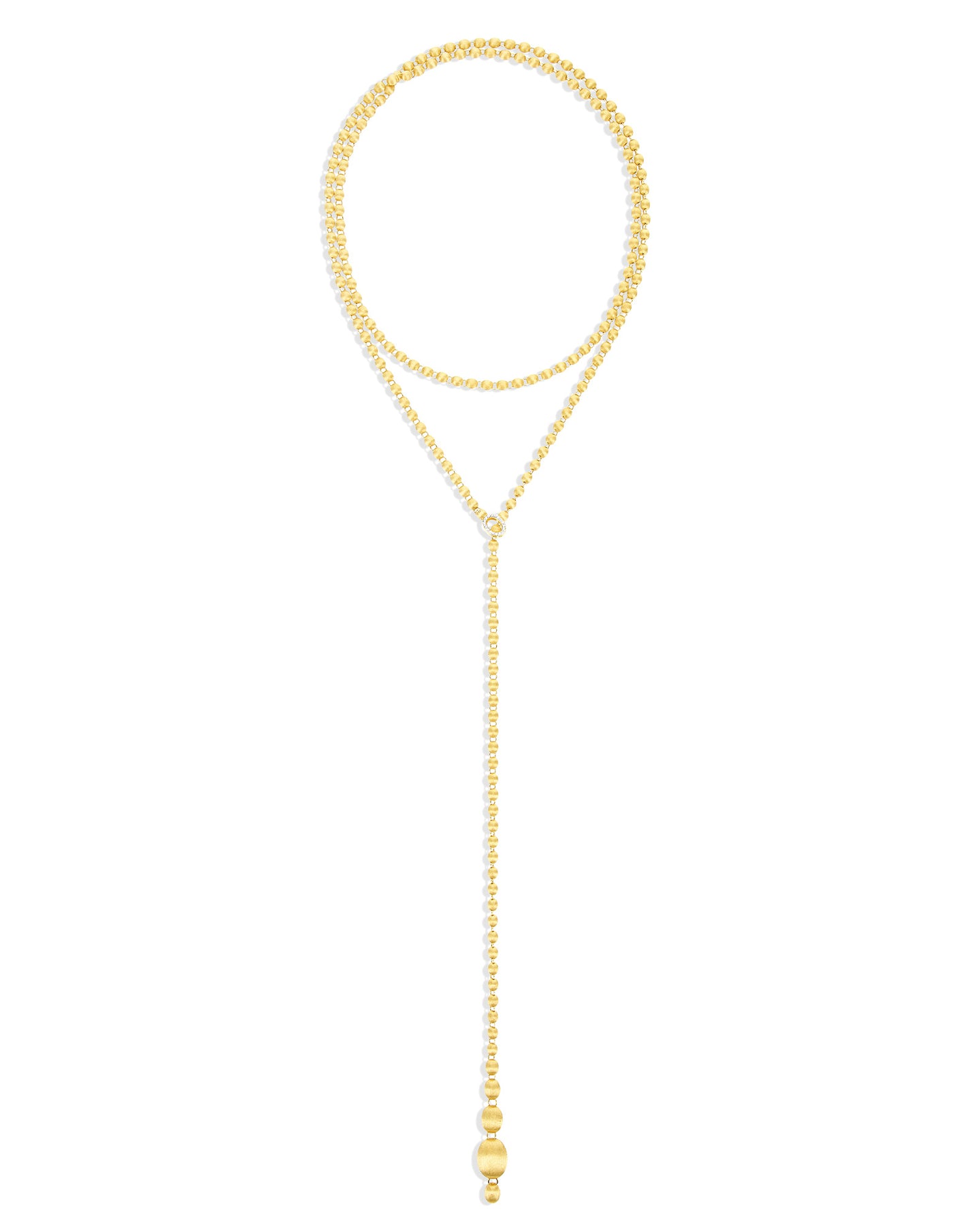 Nanis Collana Iconica "IVY Slim" Convertibile Con Boules In Oro Incise A Man – Nanis Italian Jewels