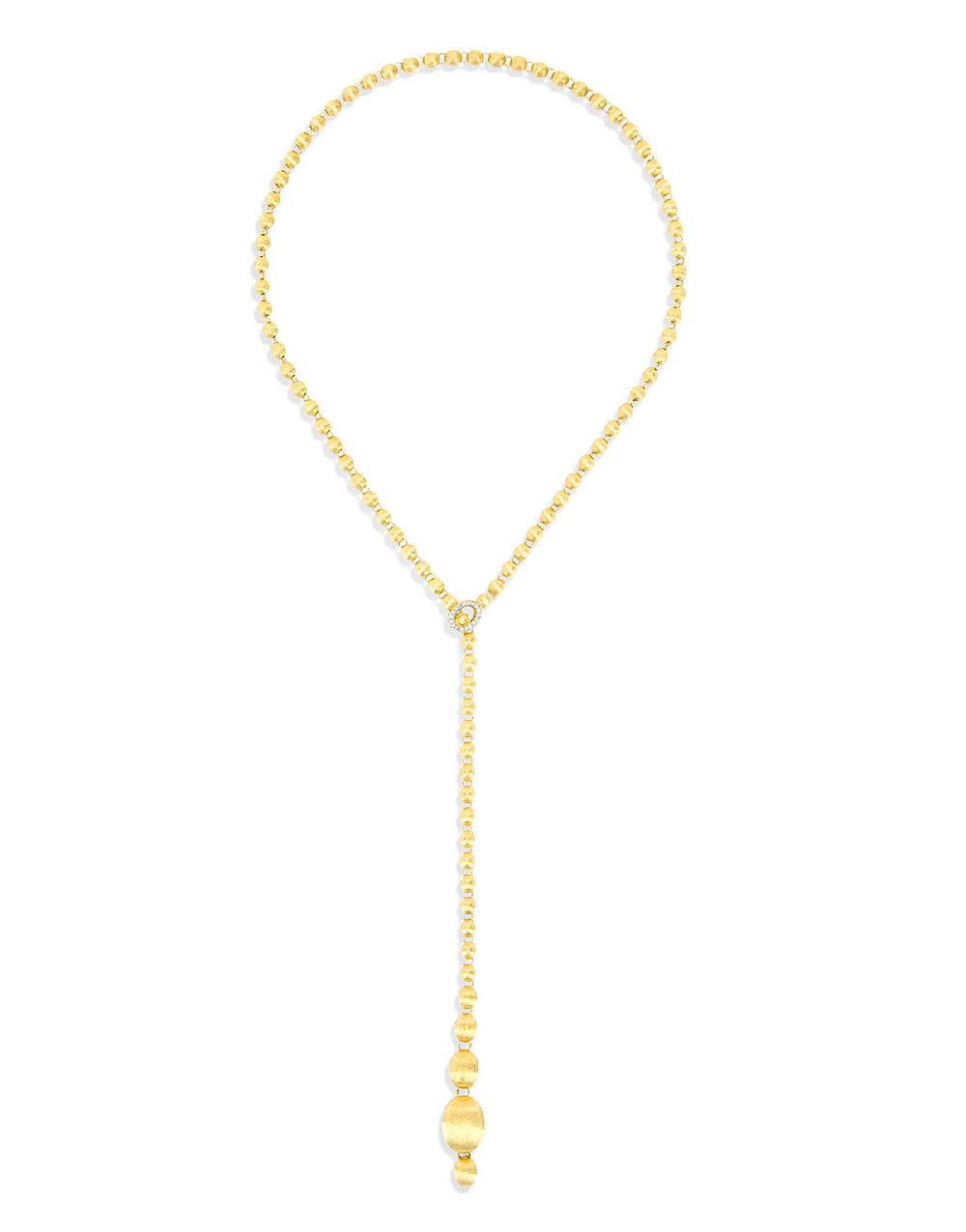 Nanis Collana iconica "IVY" slim convertibile con boules in oro giallo incis – Nanis Italian Jewels