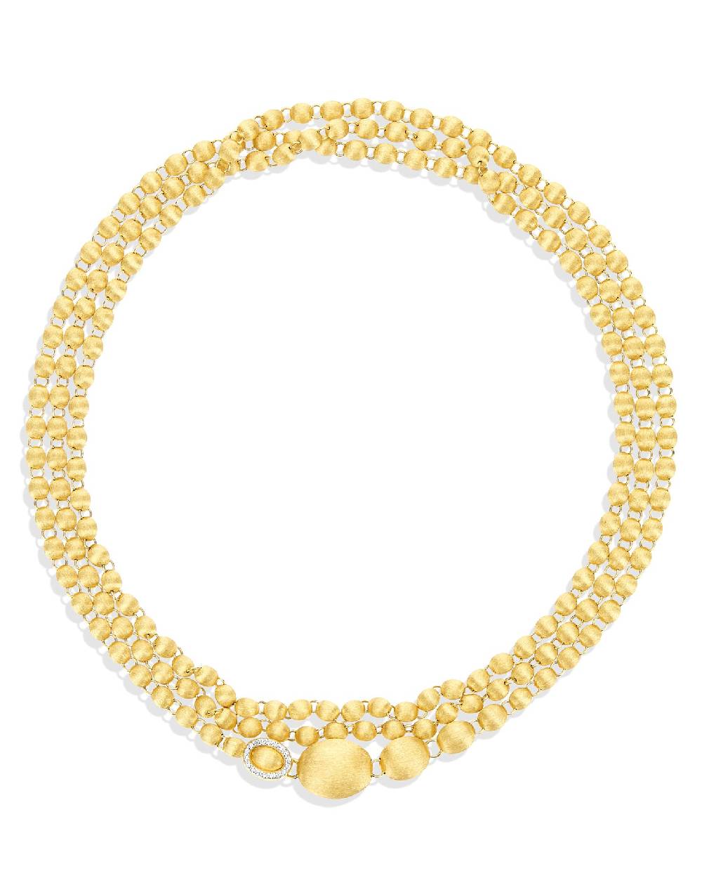 Nanis Collana iconica "IVY slim" convertibile con boules in oro incise a man – Nanis Italian Jewels