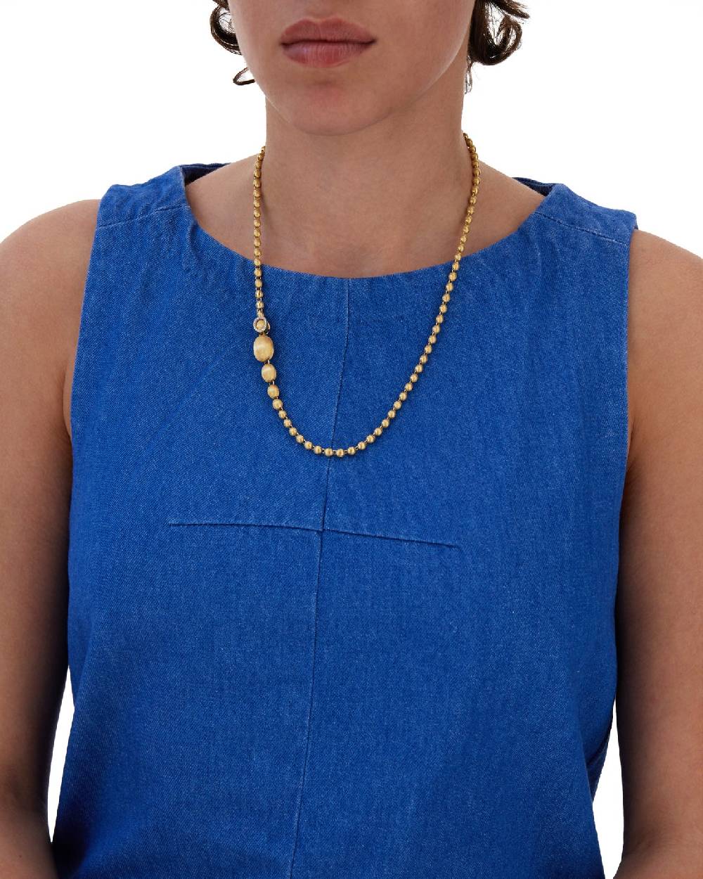 Nanis Collana Iconica "IVY" Slim Convertibile Con Boules In Oro Giallo Incis – Nanis Italian Jewels