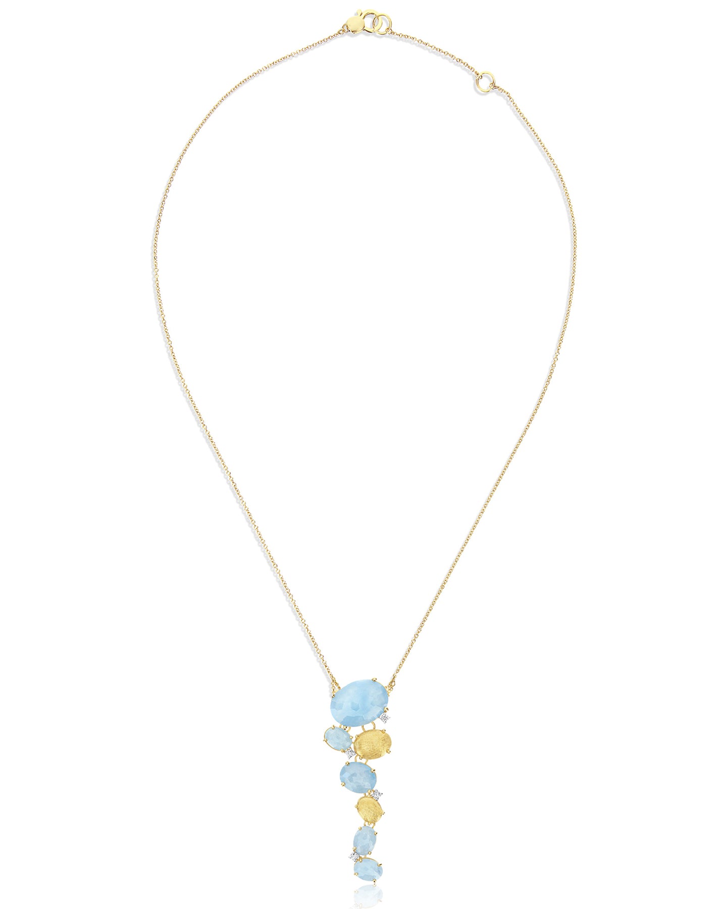 Nanis Collana "IPANEMA"con Boules In Oro, Acquamarina E Dettagli In Diamanti – Nanis Italian Jewels