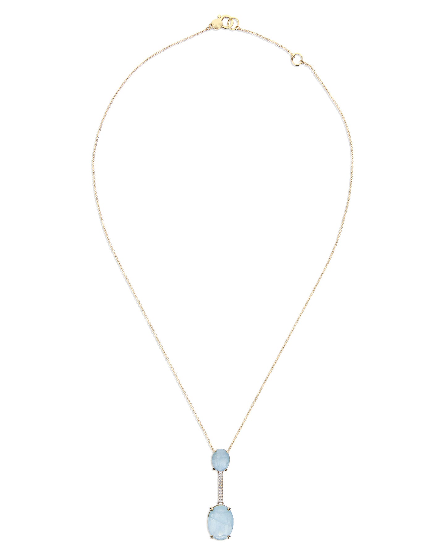 Nanis Collana "IPANEMA" Con Pendente In Acquamarina E Barretta In Diamanti – Nanis Italian Jewels