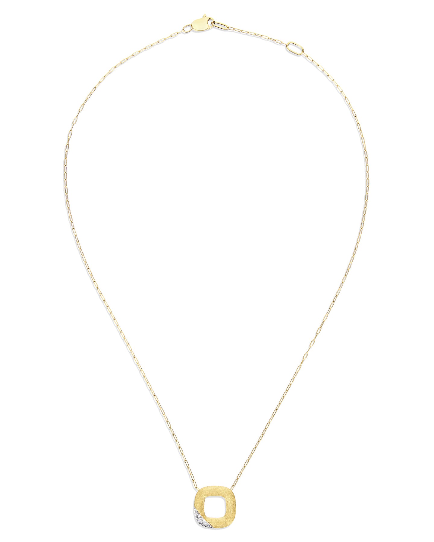 Nanis Collana "LIBERA" Con Ciondolo Squadrato In Oro E Diamanti (piccolo) – Nanis Italian Jewels