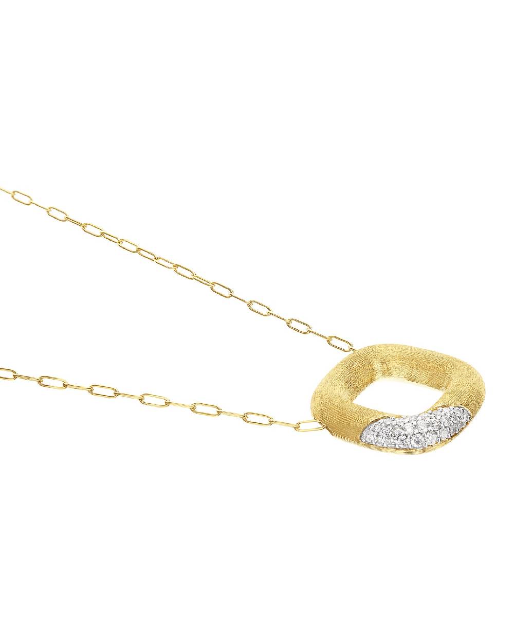 Nanis Collana "LIBERA" Con Ciondolo Squadrato In Oro E Diamanti (piccolo) – Nanis Italian Jewels