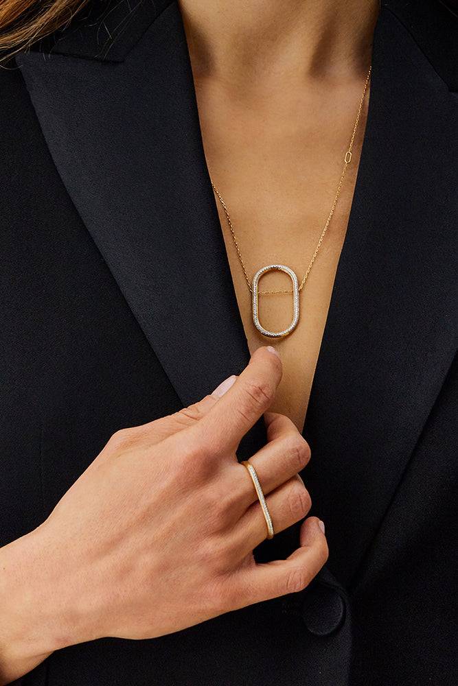 Nanis Collana "LIBERA" Pendente Con Catena In Oro E Diamanti – Nanis Italian Jewels