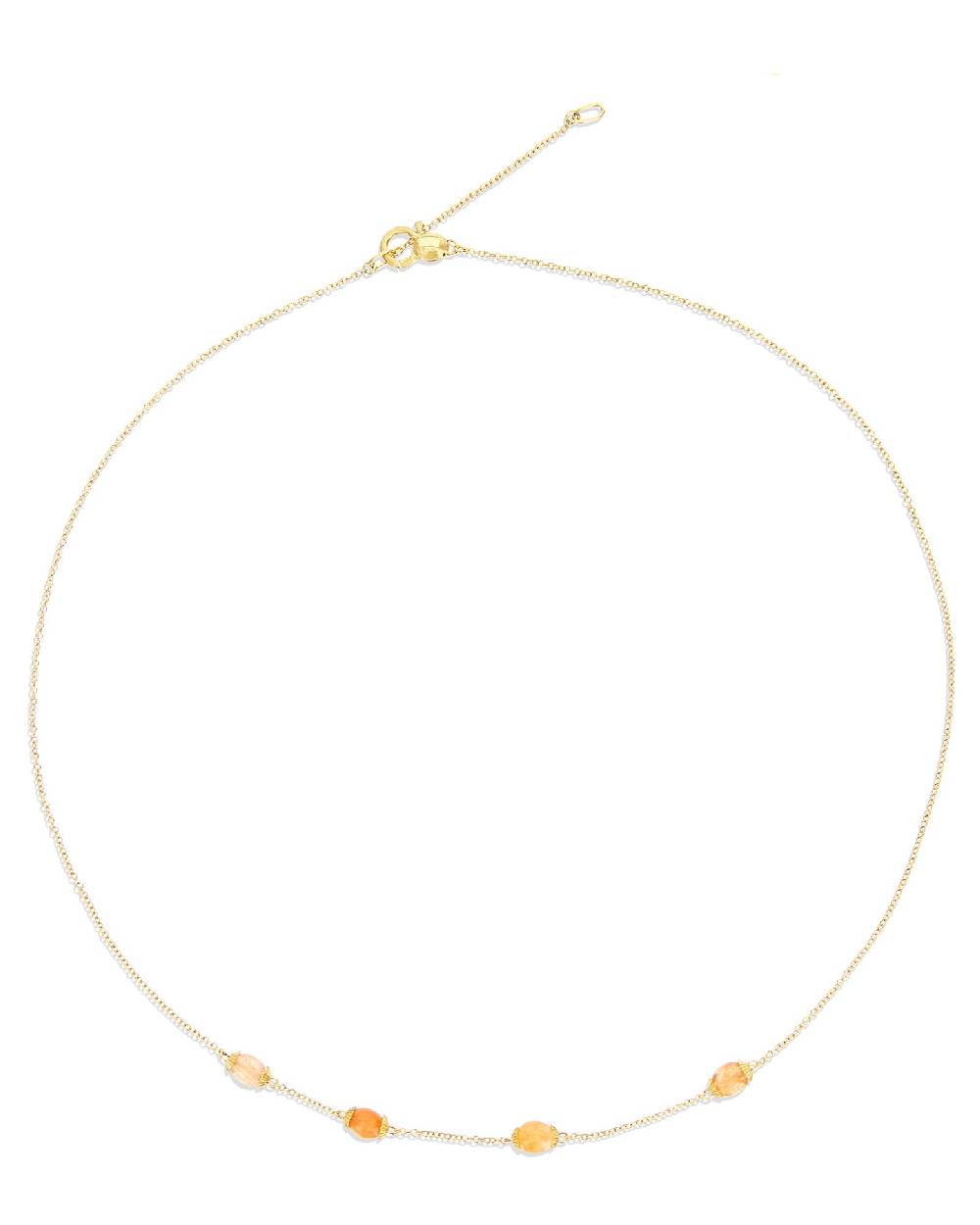 Nanis Collana "PETRA" in oro e avventurina arancione – Nanis Italian Jewels