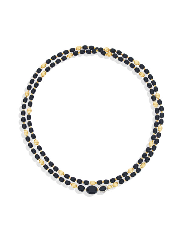 Nanis Collana statement IVY "MYSTERY BLACK" convertibile in oro, diamanti e – Nanis Italian Jewels