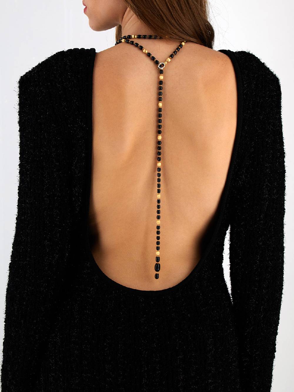 Nanis Collana Statement IVY "MYSTERY BLACK" Convertibile In Oro, Diamanti E – Nanis Italian Jewels