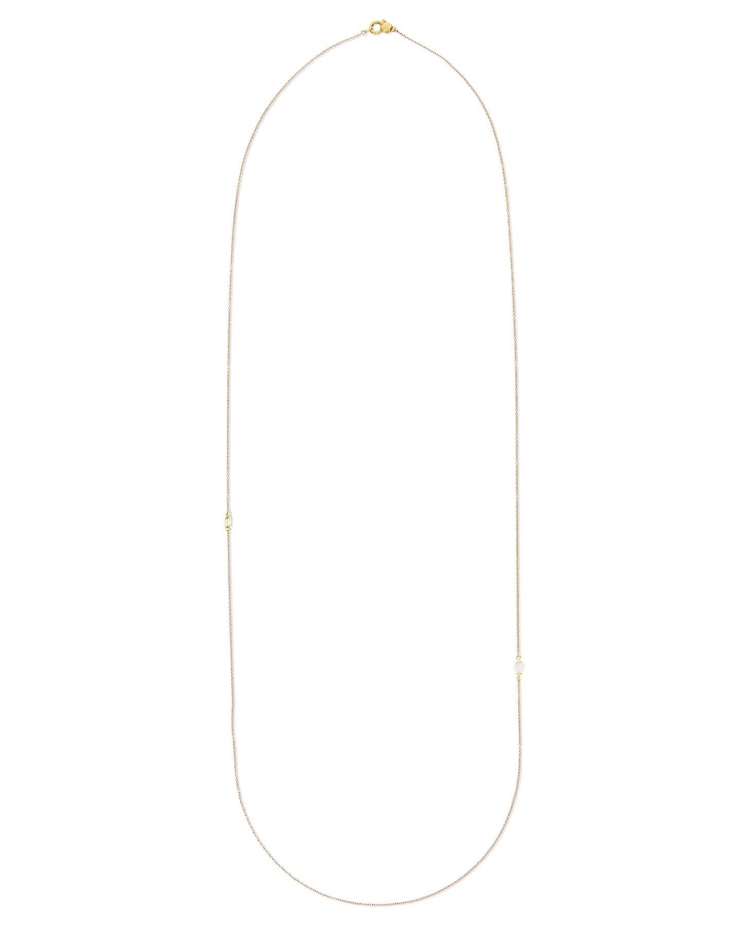 Nanis Collana "WHITE DESERT" in oro e pietra di luna (lunga) – Nanis Italian Jewels