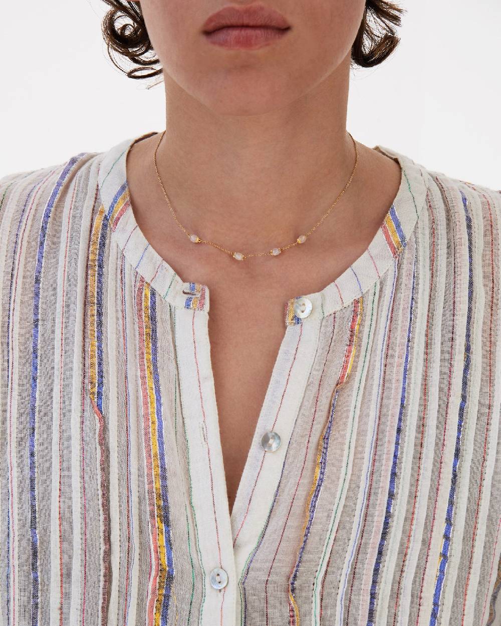 Nanis Collana "WHITE DESERT" In Oro E Pietra Di Luna – Nanis Italian Jewels