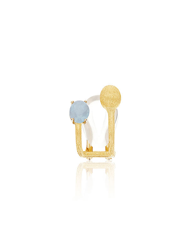 Nanis Ear cuff "AZURE" in oro e acquamarina – Nanis Italian Jewels