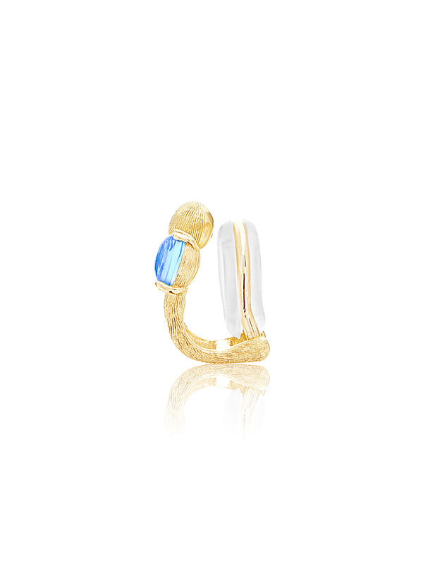 Nanis Ear Cuff "AZURE" In Oro E Topazio London Blu – Nanis Italian Jewels