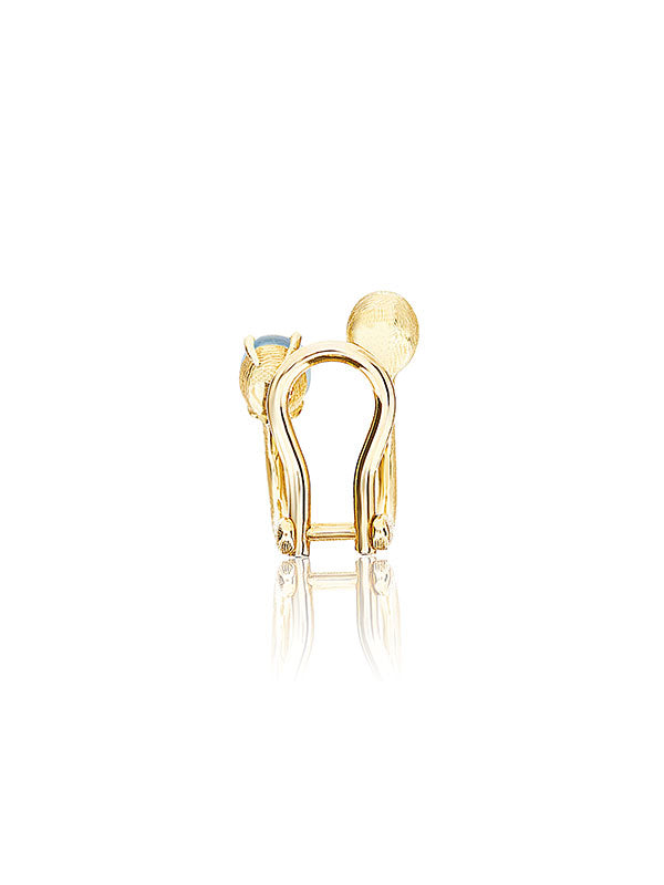 Nanis Ear Cuff "AZURE" In Oro E Topazio London Blu – Nanis Italian Jewels