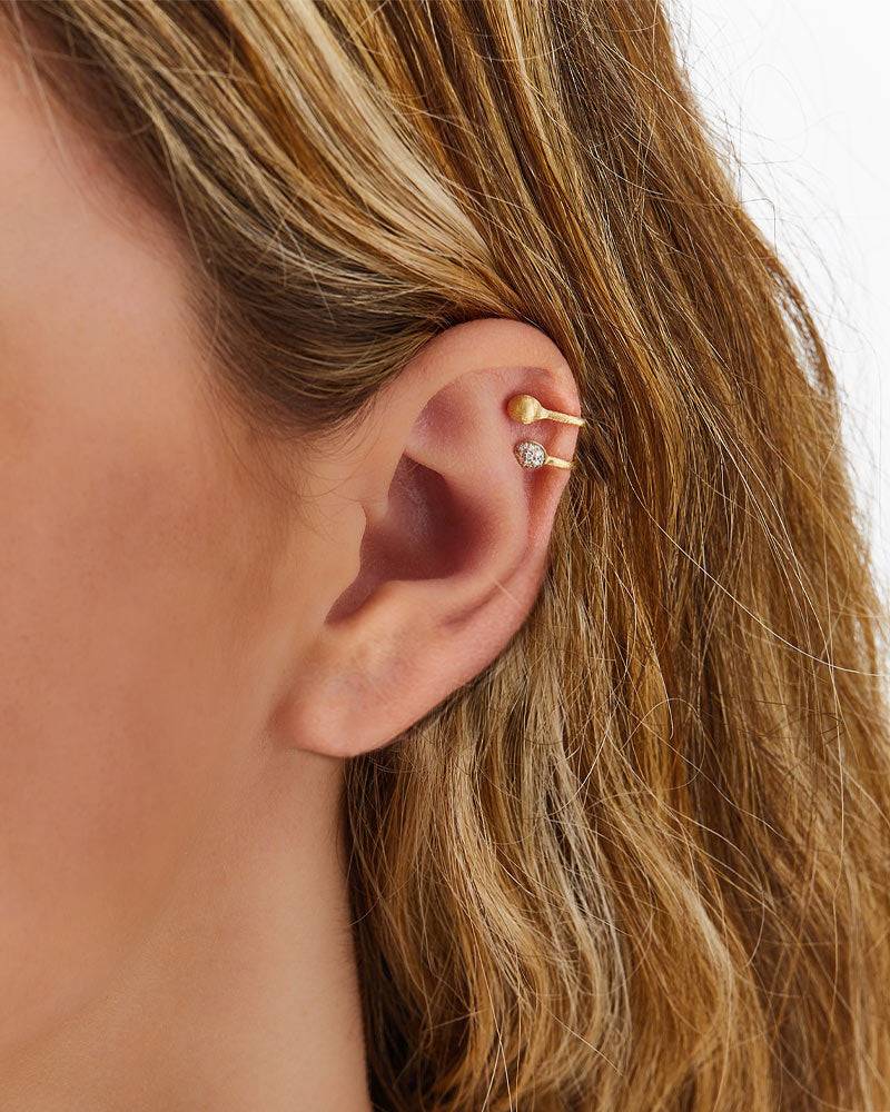 Nanis Ear Cuff "TRILLY" In Oro E Diamanti – Nanis Italian Jewels