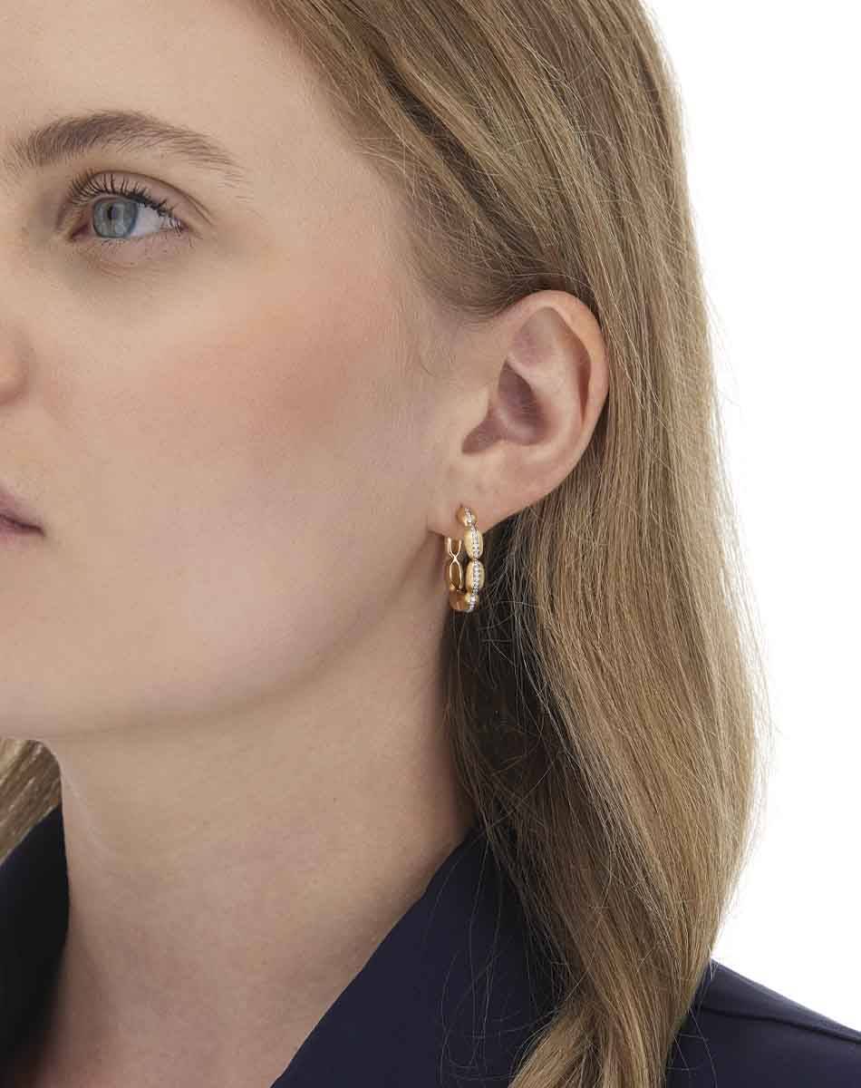 Nanis Orecchini A Cerchio Grandi "Diva" In Oro E Diamanti – Nanis Italian Jewels