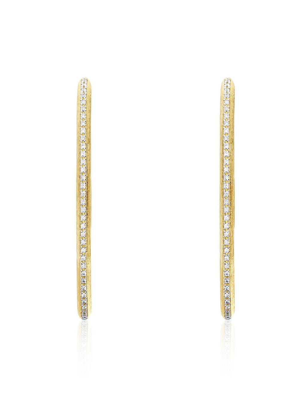 Nanis Orecchini A Cerchio "LIBERA ICON" In Oro E Diamanti (grandi) – Nanis Italian Jewels