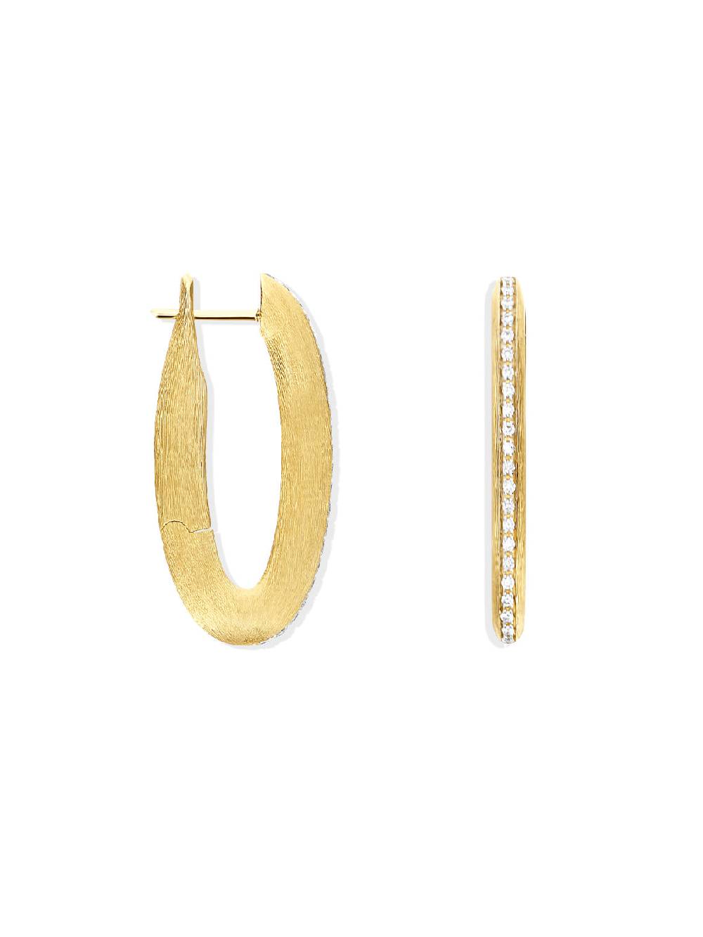 Nanis Orecchini a cerchio "LIBERA ICON" in oro e diamanti (piccoli) – Nanis Italian Jewels