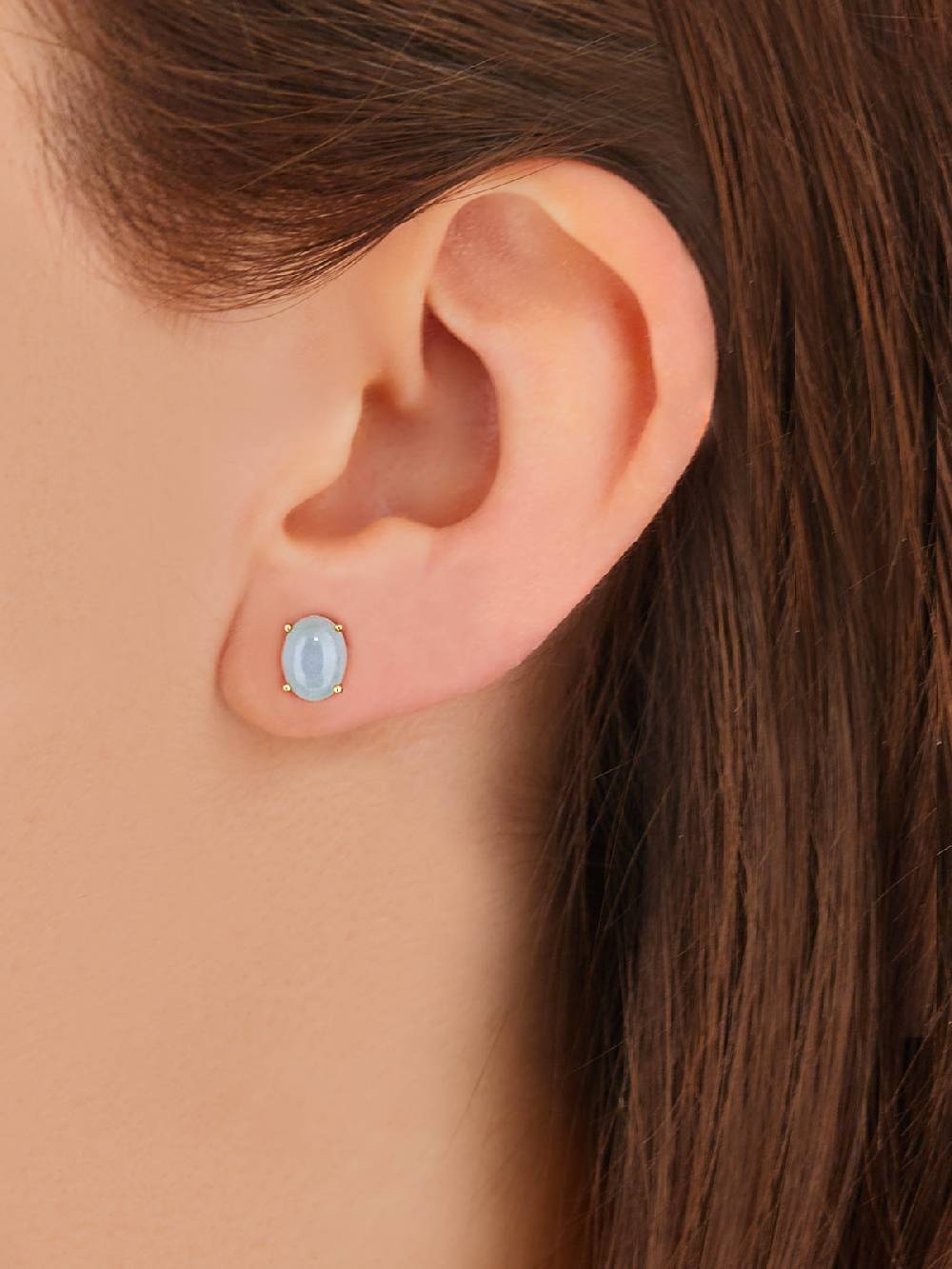 Nanis Orecchini A Lobo "DANCING AZURE" In Oro E Acquamarina (piccoli) – Nanis Italian Jewels