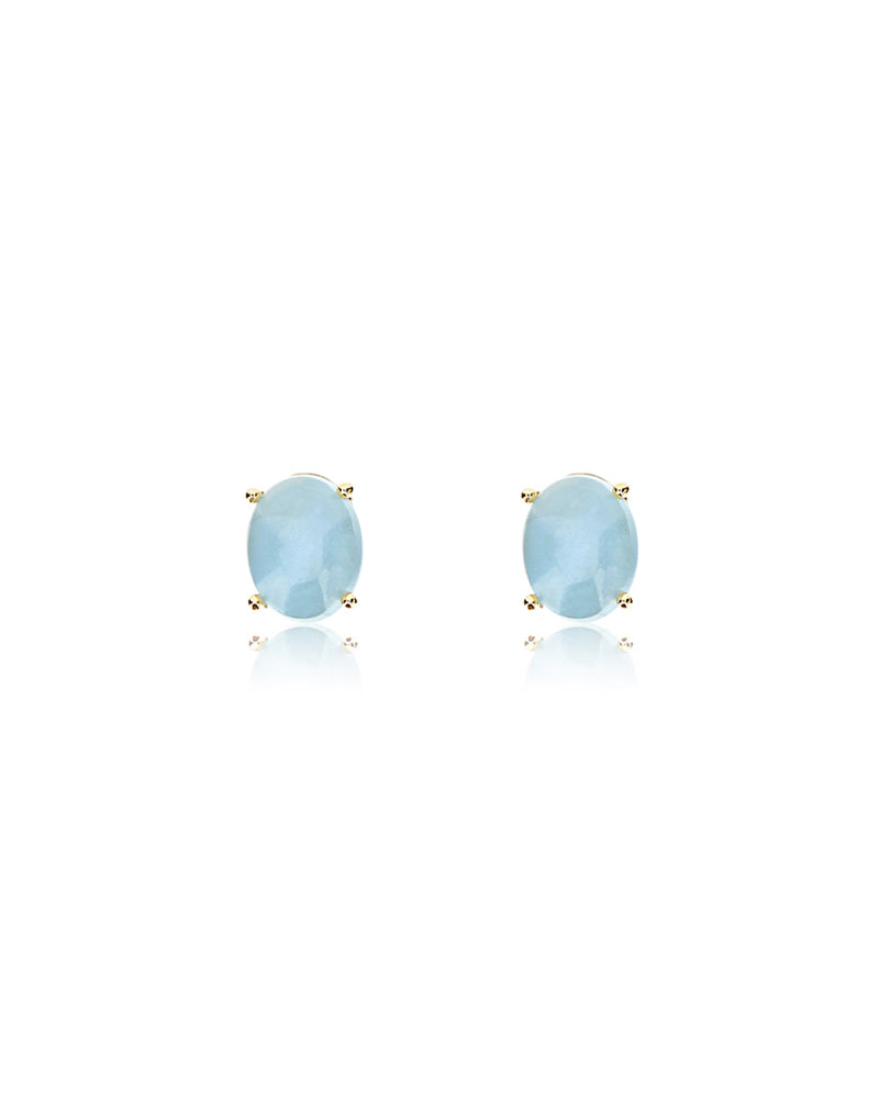 Nanis Orecchini a lobo "DANCING AZURE" in oro e acquamarina (piccoli) – Nanis Italian Jewels