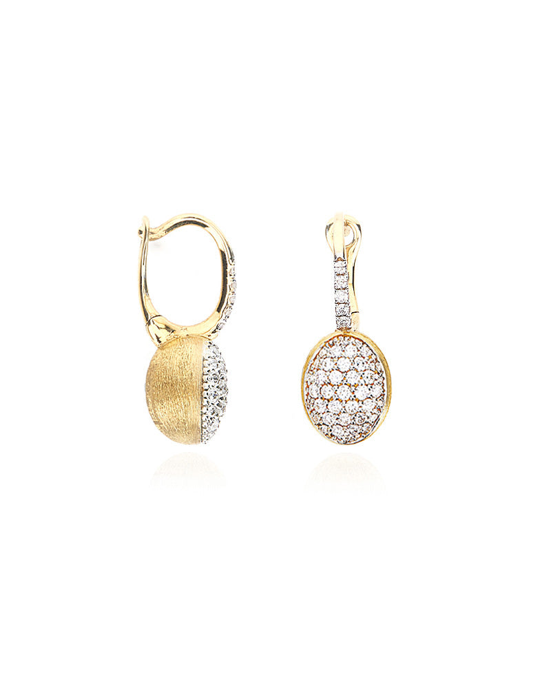 Nanis ORECCHINI "BABY CILIEGINE" CON BOULES PENDENTI IN ORO E DIAMANTI – Nanis Italian Jewels
