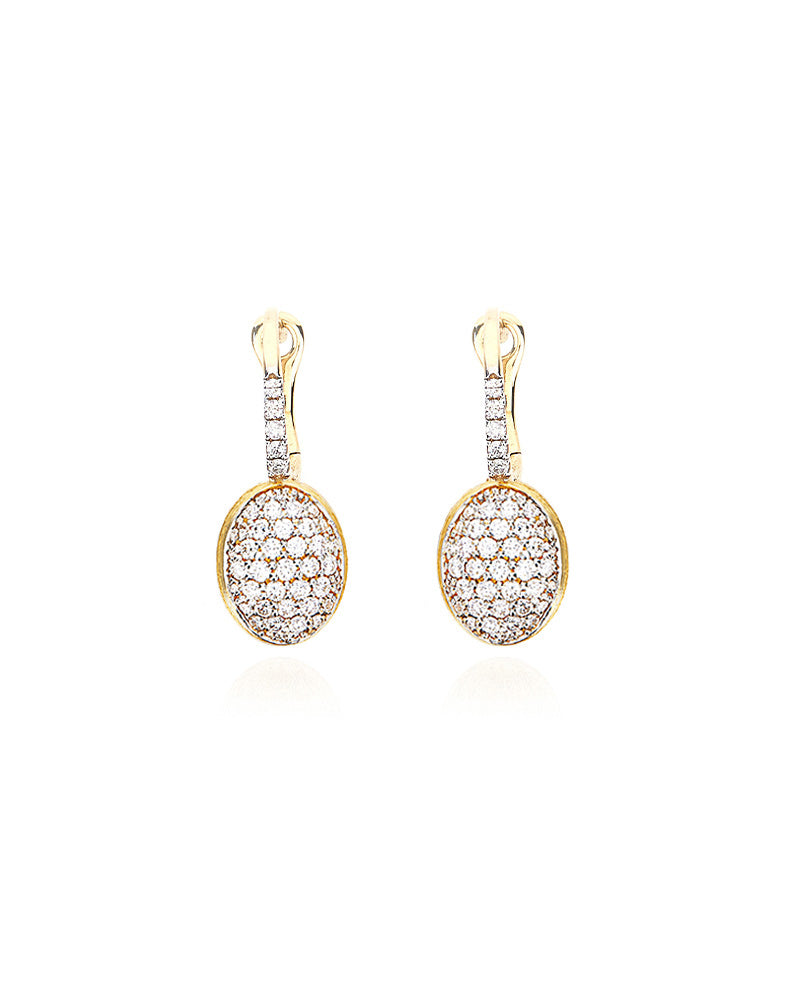 Nanis ORECCHINI "BABY CILIEGINE" CON BOULES PENDENTI IN ORO E DIAMANTI – Nanis Italian Jewels