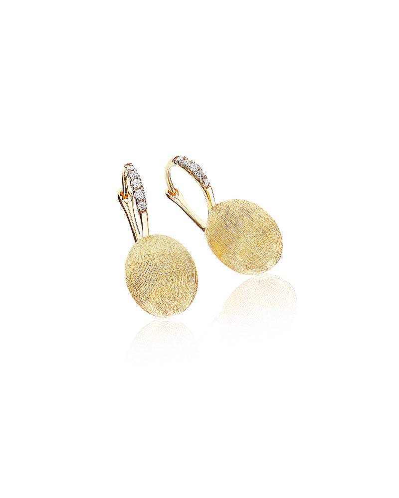 Nanis Orecchini "BABY CILIEGINE" Con Boules Pendenti In Oro E Dettagli Di Di – Nanis Italian Jewels