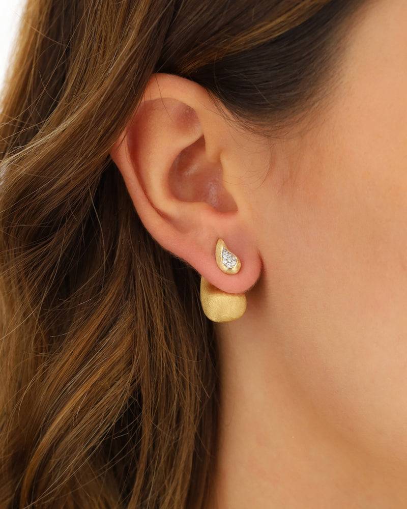 Nanis Orecchini "CASHMERE" 3 In 1 In Oro E Diamanti – Nanis Italian Jewels