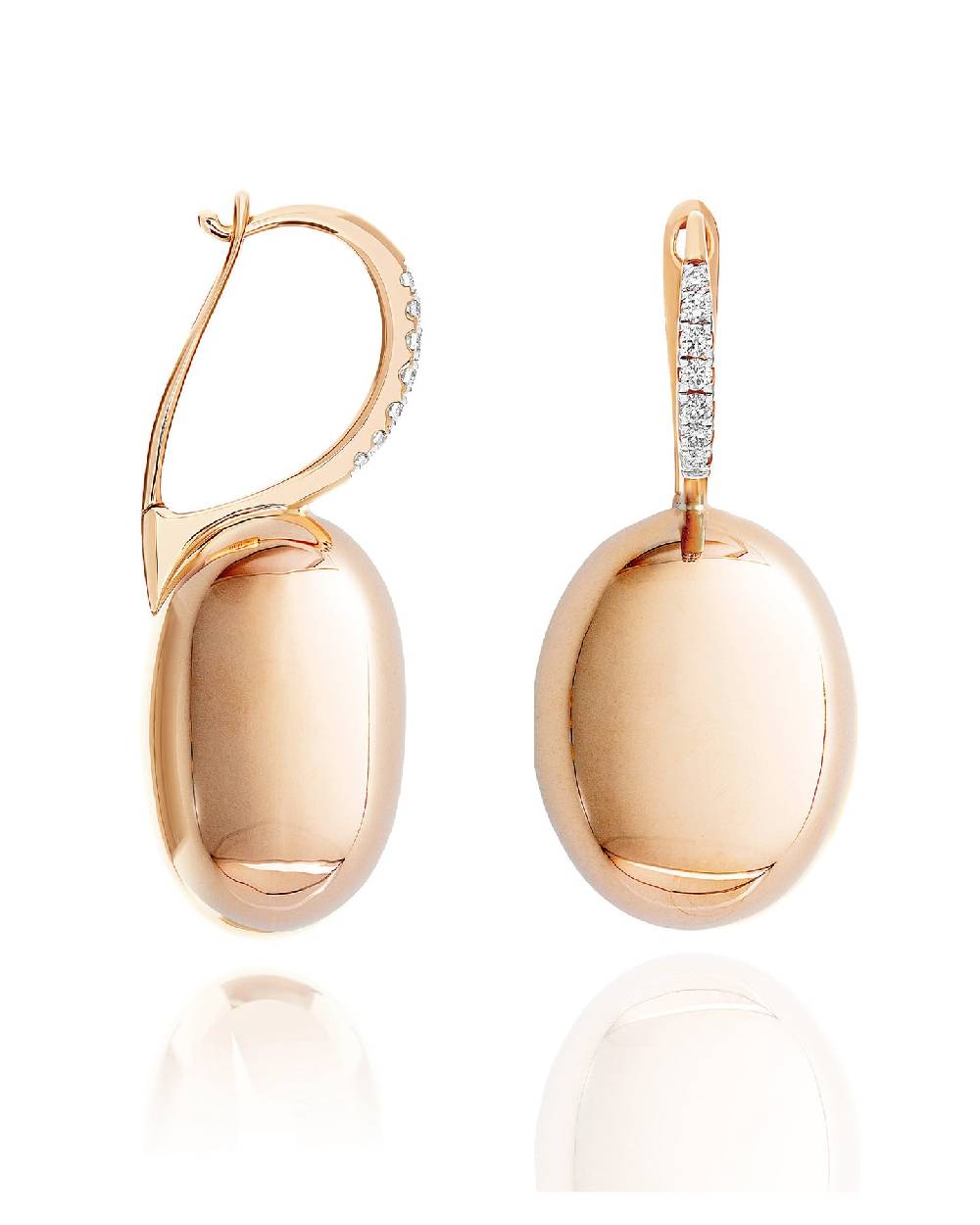 Nanis Orecchini "CILIEGINE" Con Boules In Oro Rosa E Dettagli Di Diamanti (g – Nanis Italian Jewels