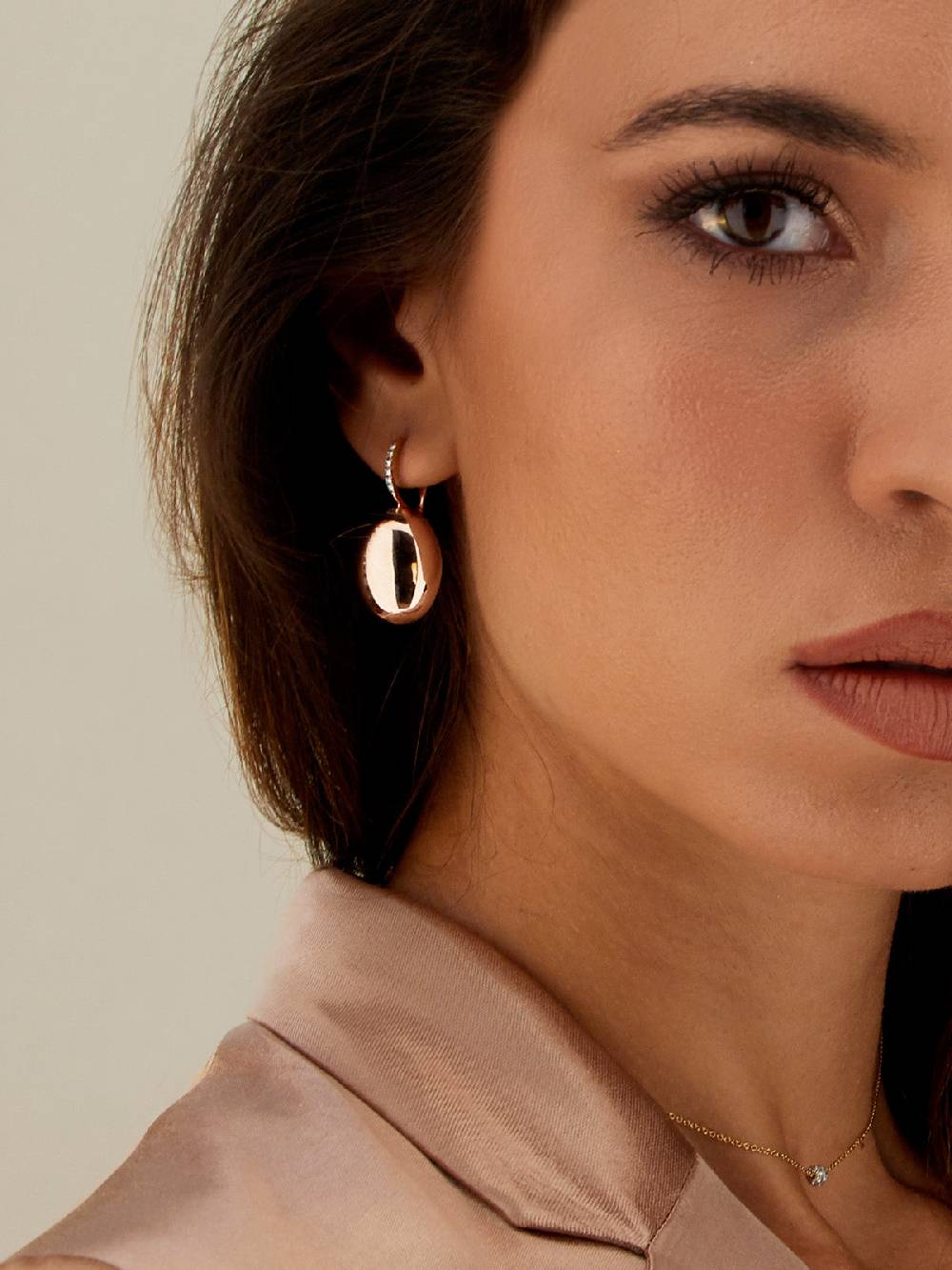 Nanis Orecchini "CILIEGINE" Con Boules In Oro Rosa E Dettagli Di Diamanti (g – Nanis Italian Jewels