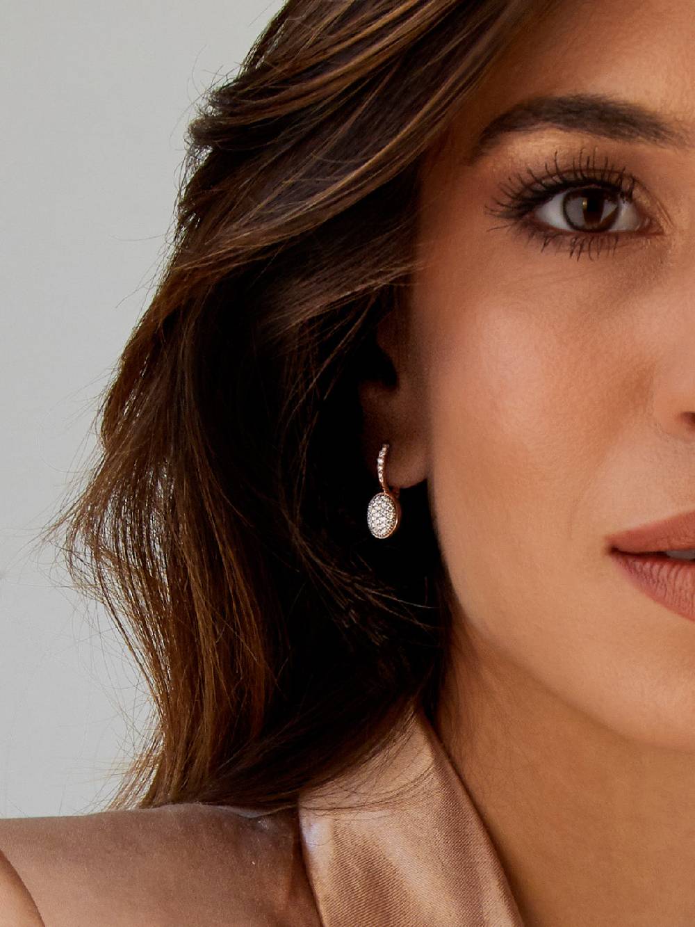 Nanis Orecchini "CILIEGINE" Con Boules In Oro Rosa E Diamanti (piccoli) – Nanis Italian Jewels