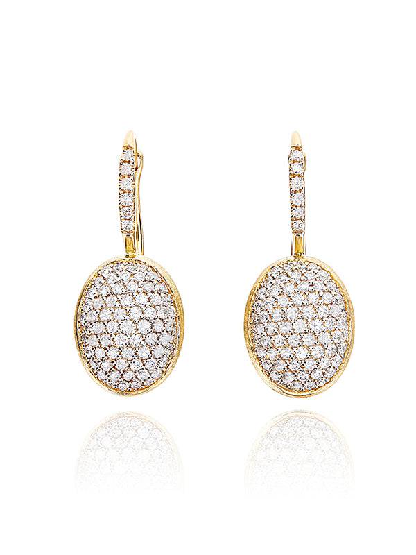 Nanis Orecchini "CILIEGINE" con boules pendenti in oro e diamanti (medi) – Nanis Italian Jewels