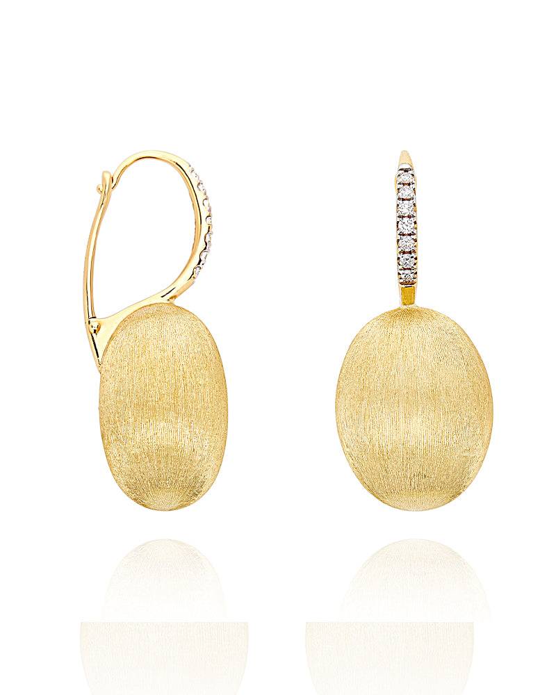 Nanis Orecchini "CILIEGINE" Con Boules Pendenti In Oro E Dettagli Di Diamant – Nanis Italian Jewels