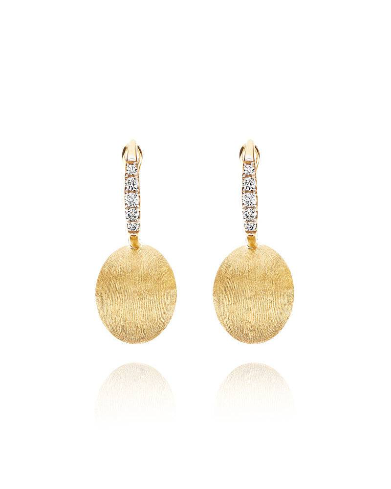 Nanis Orecchini "CILIEGINE" con boules pendenti in oro e dettagli in diamant – Nanis Italian Jewels