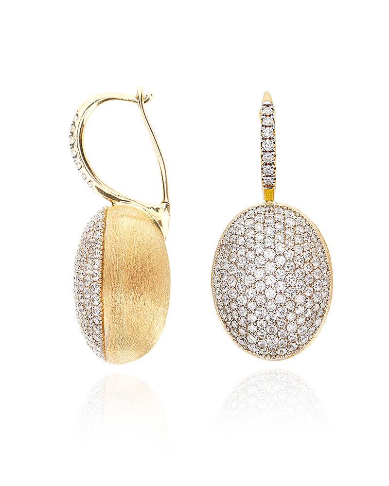 Nanis Orecchini "CILIEGINE" Con Boules Pendenti In Oro E Diamanti (grandi) – Nanis Italian Jewels
